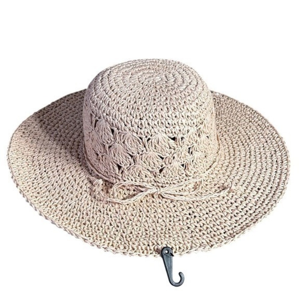 Lauren Conrad LC Pink Sun Hat Packable Adjustable Full Coverage 16" Summer NEW